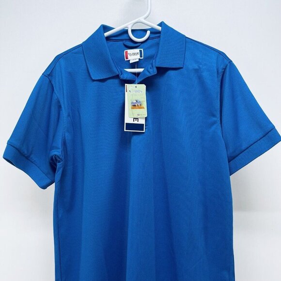 Clique Shirt Size M Men’s blue polo short sleeve Reg. Trademark New - Picture 2 of 8